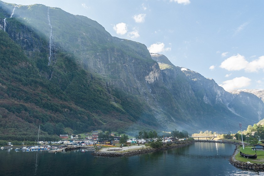 Cruise on the Nærøyfjord. Gudvangen. Gudvangen. .