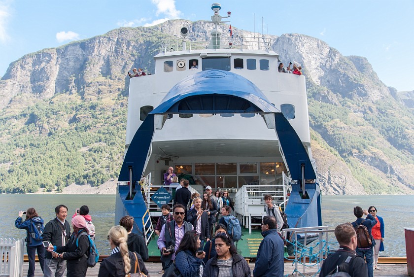 Undredal. Tourist ship. Undredal. .
