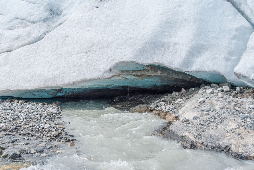 Styggevatnet Lake & Austdalsbreen Glacier. Glacier river. near Gjerde. .