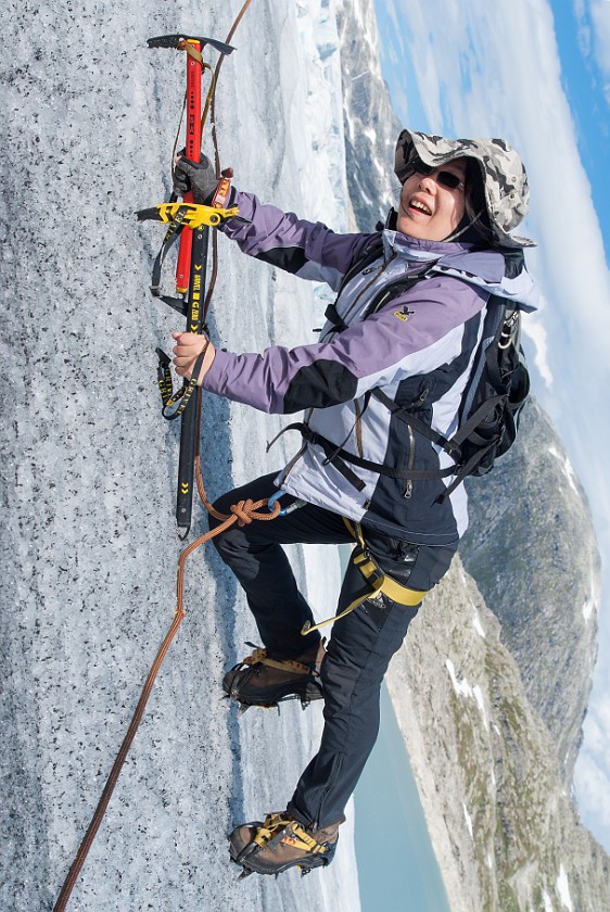Styggevatnet Lake & Austdalsbreen Glacier. Fake ice climbing. near Gjerde. .