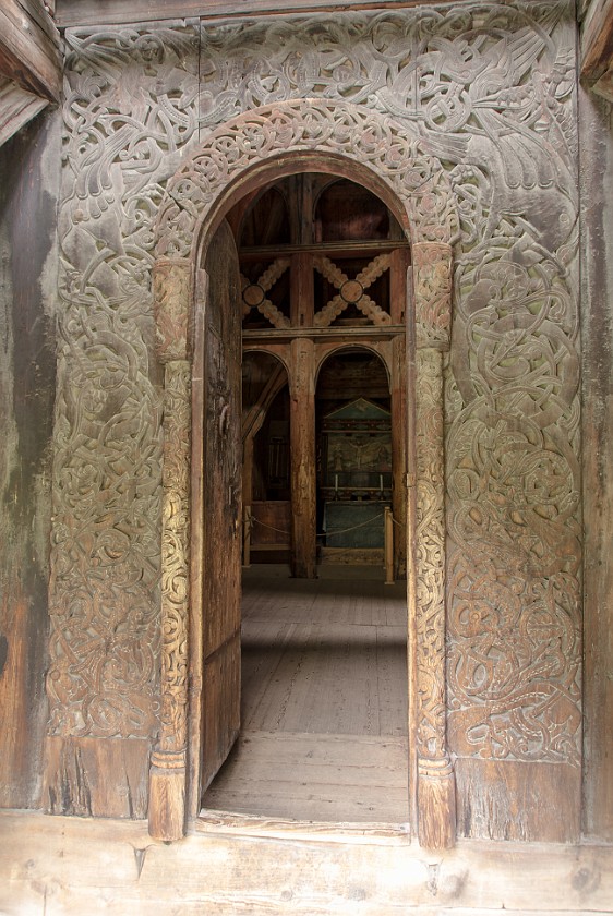 Borgund Stave Church. Entrance. Borgund. .