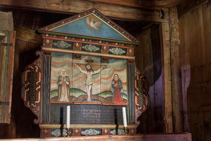 Borgund Stave Church. Altar. Borgund. .