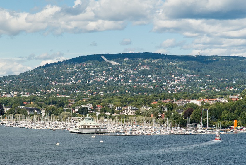 Holmenkollen. View on Kongen Marina and Holmenkollen. Oslo. .