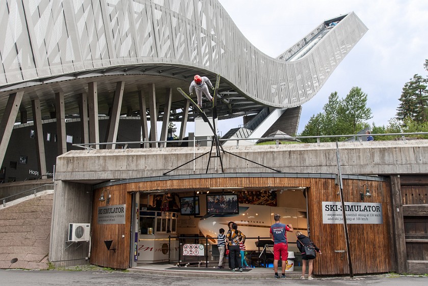 Holmenkollen. Ski simulator and ski jumping tower. Oslo. .