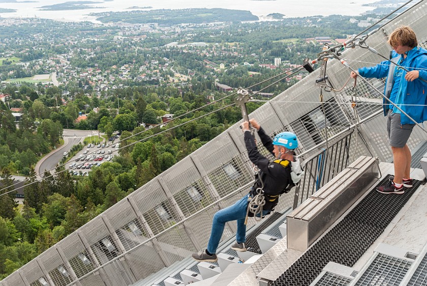 Holmenkollen. Zipline. Oslo. .