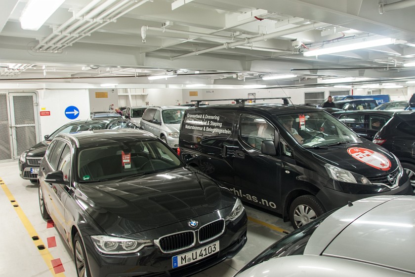 Ferry to Kiel. Car deck. Oslo. .