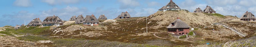 Southern Sylt. Panoramic view on the south end of Hörnum. Hörnum. .