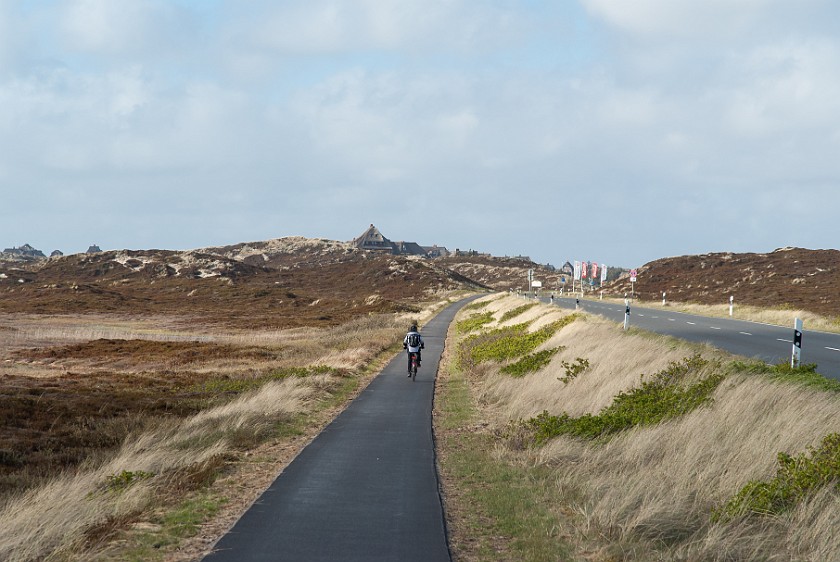 Southern Sylt. Bicycle path towards Rantum. Rantum. .