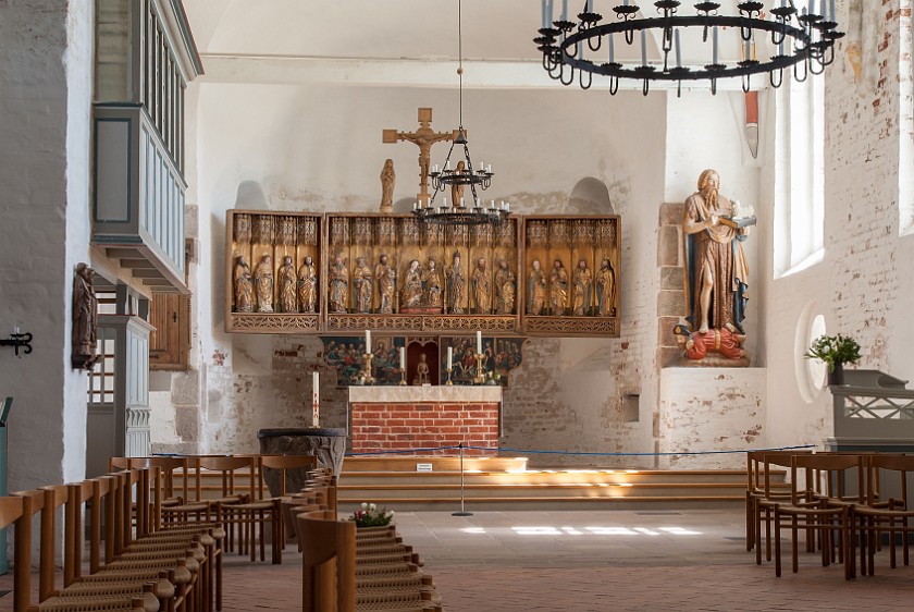 Föhr. Inside the church. Nieblum. .
