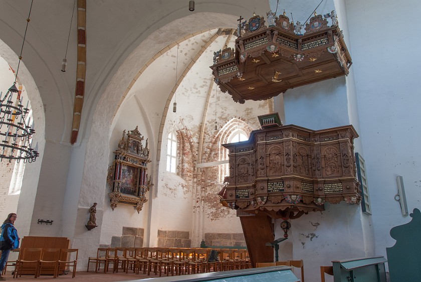 Föhr. Inside the church. Nieblum. .