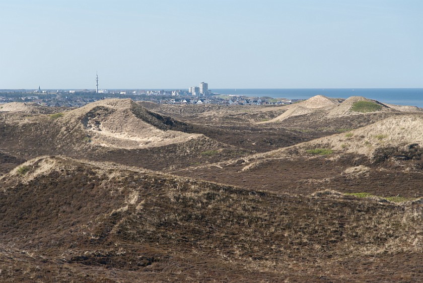 Northern Sylt. View from the Uwe dune towards Westerland. Kampen. .