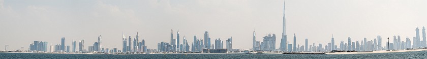 Dubai Skyline. Panoramic view on the Dubai skyline. Dubai. .