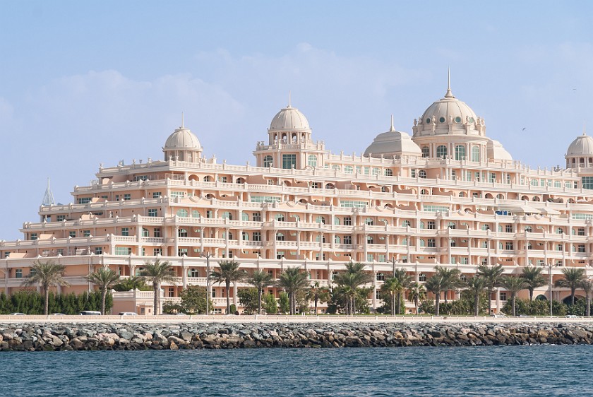 Dubai Skyline. Apartment building, at The Palm Jumeirah. Dubai. .