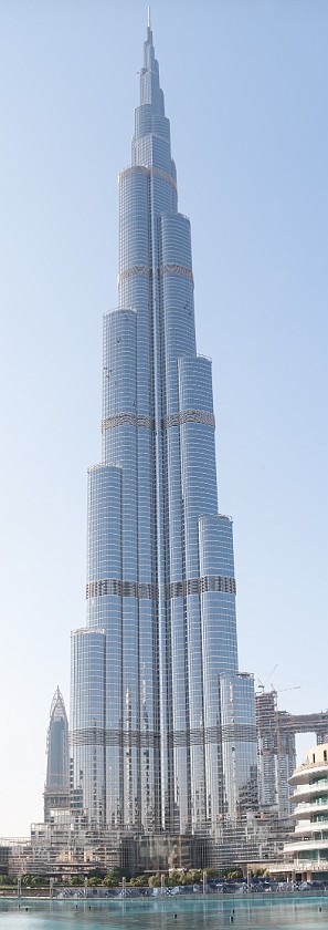 Burj Khalifa. Panoramic view on the Burj Khalifa. Dubai. .