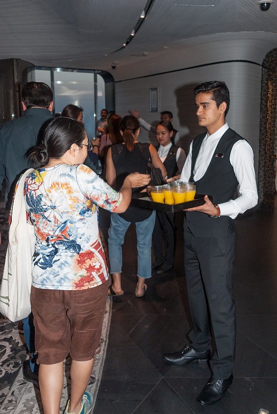 Burj Khalifa. Reception on level 148 at 555m. Dubai. .