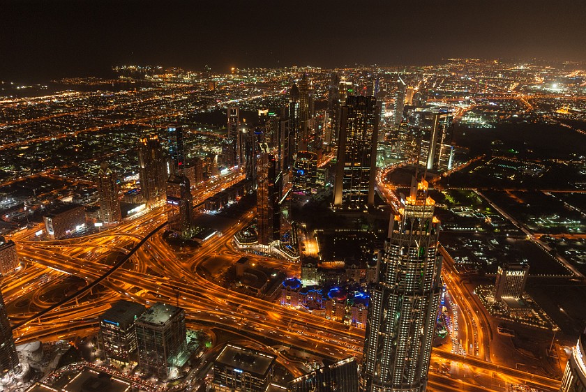 Burj Khalifa. View on Dubai downtown at night. Dubai. .