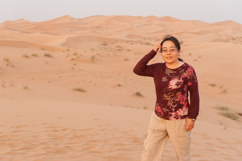 Dubai Desert Safari. Portrait in the desert. Dubai. .