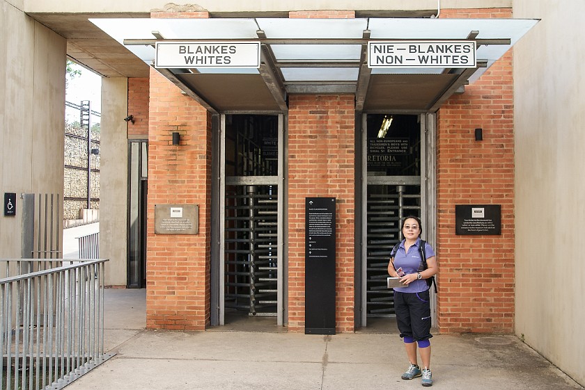 Johannesburg. Entrance of the Apartheid Museum. Johannesburg. .