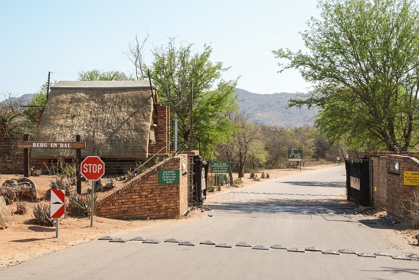 Kruger National Park. Entry gate of the Berg-en-Dal Rest Camp. Berg-en-Dal Rest Camp. .