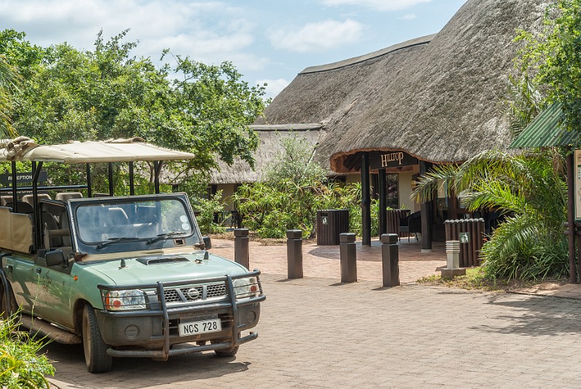 Hluhluwe-Imfolozi Game Reserve. Hilltop Resort reception. Hluhluwe. .