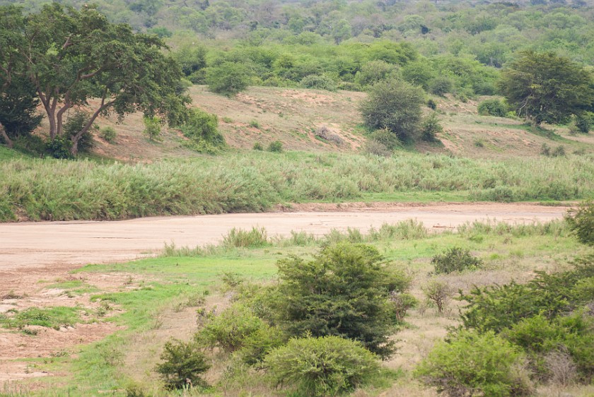Hluhluwe-Imfolozi Game Reserve. Black Umfolozi river. Imfolozi. .