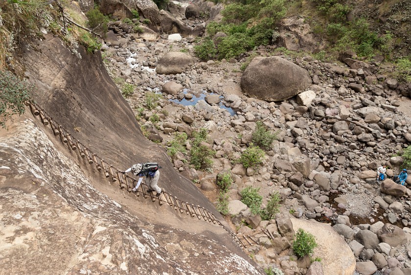 Royal Natal National Park. Chain ladder. Bergville. .