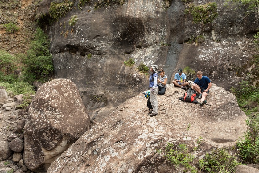 Royal Natal National Park. Hiking the Thukela Gorge. Bergville. .