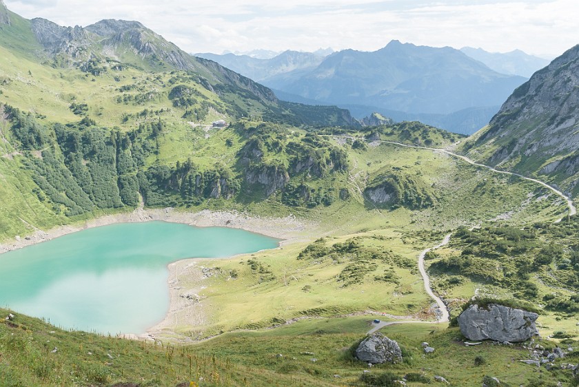 Formarinalpe. Formarin lake and Freiburger Hütte
. near Lech. .