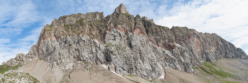 Hike to the Summit of the Rote Wand. Panoramic view on the Rote Wand. near Lech. .