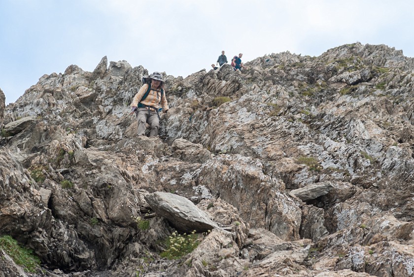 Hike to the Summit of the Rote Wand. Ridge up to the summit. near Lech. .