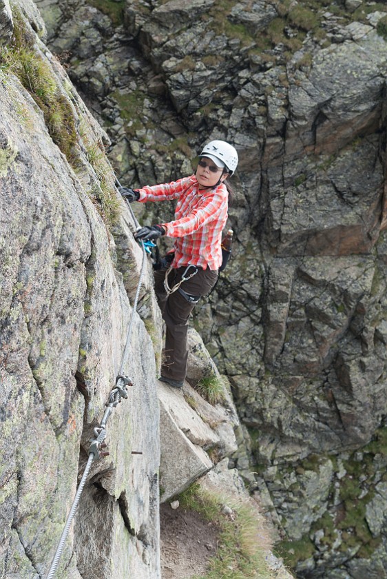 Klettersteig Kleinlitzner. Climbing. near Partenen. .