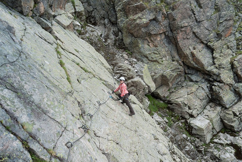 Klettersteig Kleinlitzner. Climbing. near Partenen. .