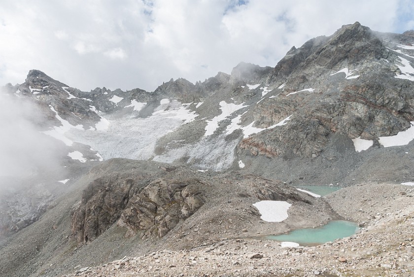 Hike to Bielerhöhe. Glötter glacier and Sonntagspitze. near Partenen. .