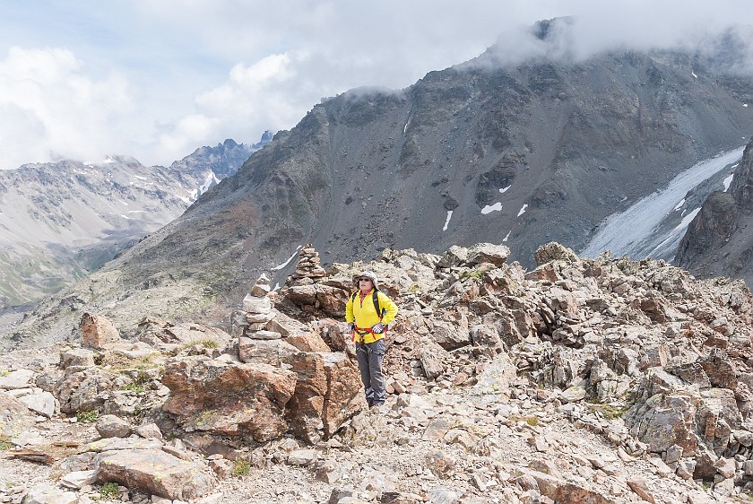 Jamtal Glacier Tour. Hiking to the Russkopf. near Galtür. .