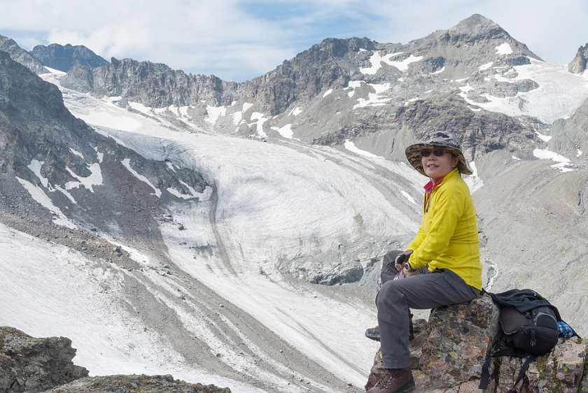 Jamtal Glacier Tour. Portrait with Jamtalferner. near Galtür. .