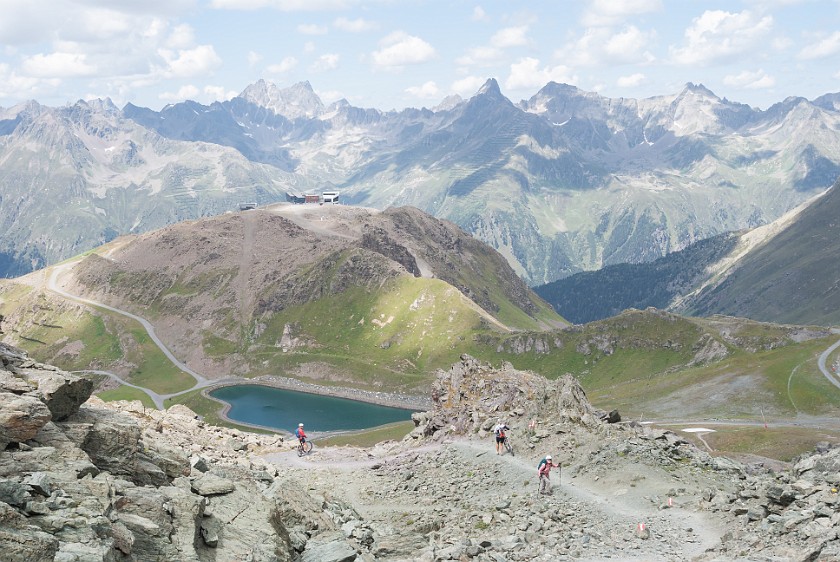 Flimspitz Klettersteig. Hiking and mountain biking path. Ischgl. .
