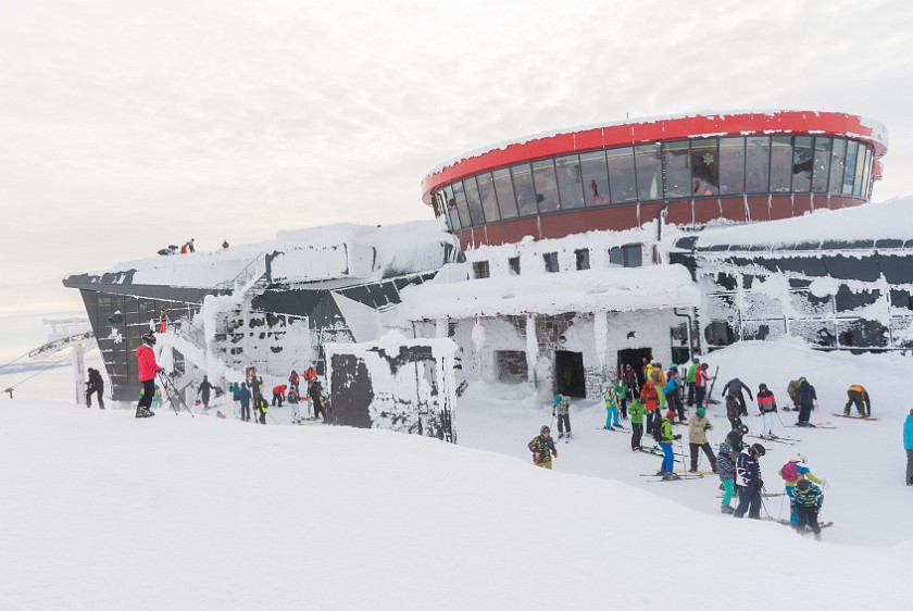 Skiing in the Jasna Low Tatras. Rotunda Chopok. Horná Lehota. .