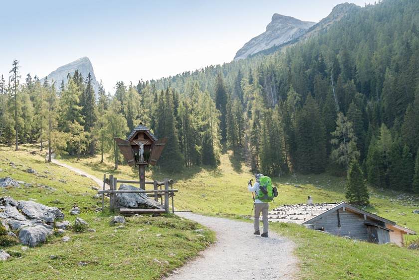 Hike to the Watzmannhaus. Mitterkaseralm. near Berchtesgaden. .