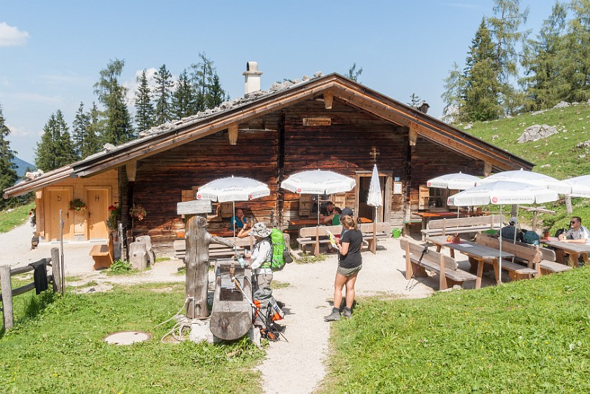 Hike to the Watzmannhaus. Mitterkaseralm. near Berchtesgaden. .