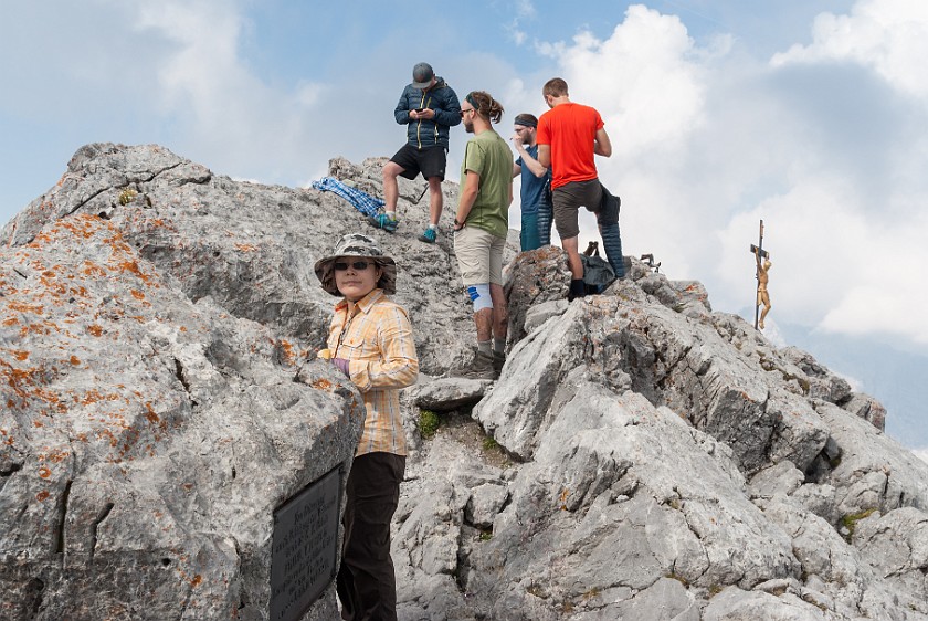 Hike to the Watzmann Central Summit. Hocheck summit. near Berchtesgaden. .
