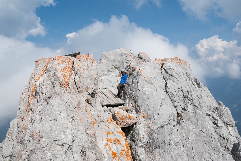 Hike to the Watzmann Central Summit. Hocheck summit. near Berchtesgaden. .