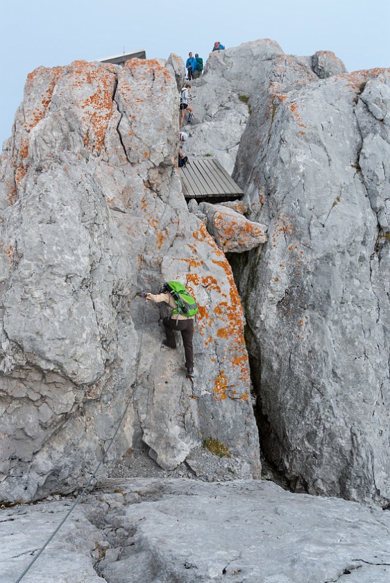 Hike to the Watzmann Central Summit. Hocheck summit. near Berchtesgaden. .