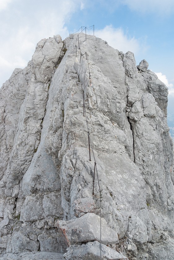 Hike to the Watzmann Central Summit. Path to the central summit. near Berchtesgaden. .