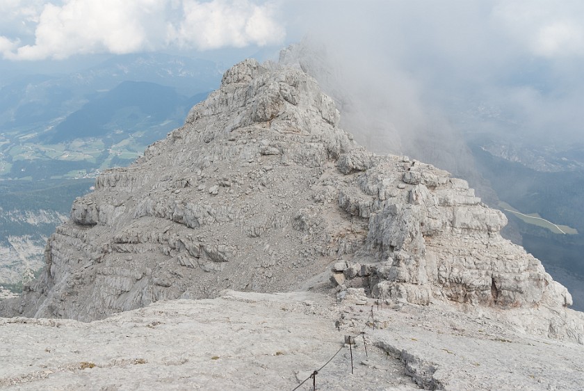 Hike to the Watzmann Central Summit. Path to the central summit. near Berchtesgaden. .