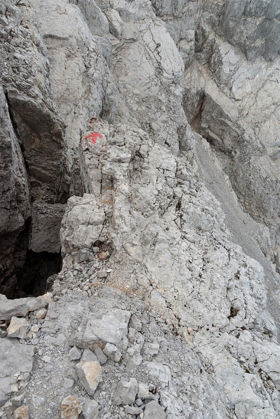 Hike to the Watzmann Central Summit. Path to the central summit. near Berchtesgaden. .