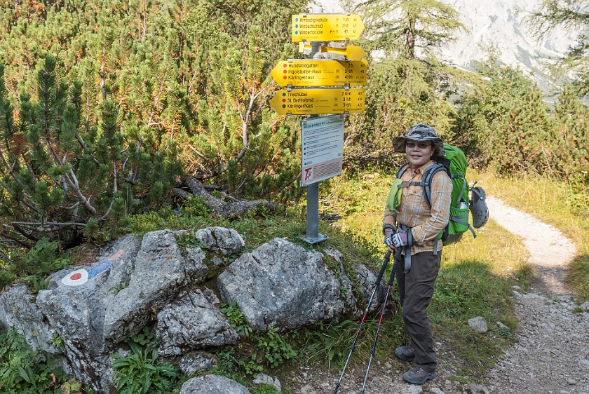 Hike to the Ingolstädter Haus. Near the Trischübelalm. near Berchtesgaden. .
