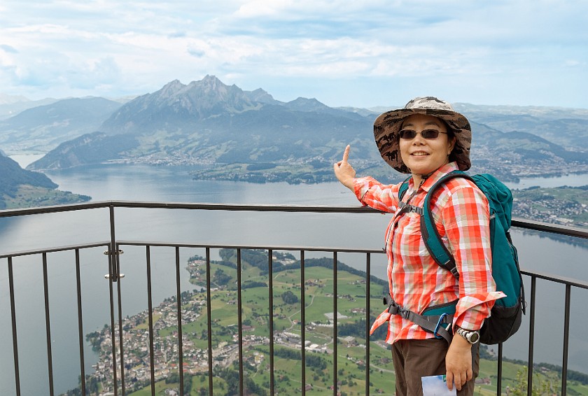 Mount Rigi. Portrait in front of the Vierwaldstättersee . near Rigi Klösterli. .