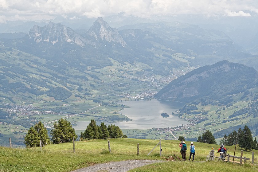 Mount Rigi. View on the Lauerzersee. near Rigi Klösterli. .