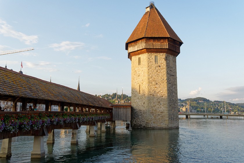 Lucerne. Water tower at the Kapellbrücke. Lucerne. .