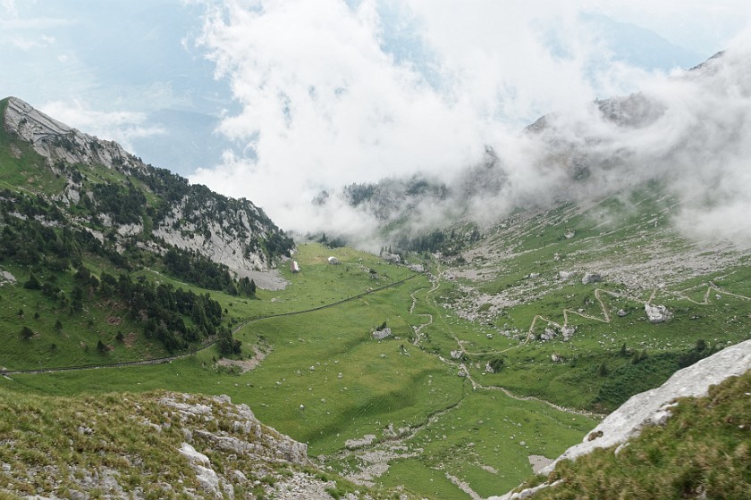 Mount Pilatus. Mountain meadow below the Pilatus-Kulm. Alpnachstad. .